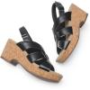 imageDREAM PAIRS Womens Wedge Sandals Comfortable Open Toe Platform Casual Dressy Cork Summer Dress ShoesBlack