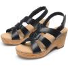 imageDREAM PAIRS Womens Wedge Sandals Comfortable Open Toe Platform Casual Dressy Cork Summer Dress ShoesBlack