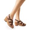 imageDREAM PAIRS Womens Wedge Sandals Comfortable Open Toe Platform Casual Dressy Cork Summer Dress ShoesBrown