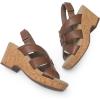 imageDREAM PAIRS Womens Wedge Sandals Comfortable Open Toe Platform Casual Dressy Cork Summer Dress ShoesBrown