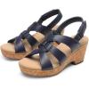 imageDREAM PAIRS Womens Wedge Sandals Comfortable Open Toe Platform Casual Dressy Cork Summer Dress ShoesNavy
