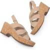 imageDREAM PAIRS Womens Wedge Sandals Comfortable Open Toe Platform Casual Dressy Cork Summer Dress ShoesNude