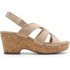 imageDREAM PAIRS Womens Wedge Sandals Comfortable Open Toe Platform Casual Dressy Cork Summer Dress ShoesNude