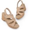imageDREAM PAIRS Womens Wedge Sandals Comfortable Open Toe Platform Casual Dressy Cork Summer Dress ShoesNude