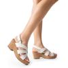imageDREAM PAIRS Womens Wedge Sandals Comfortable Open Toe Platform Casual Dressy Cork Summer Dress ShoesWhite