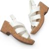 imageDREAM PAIRS Womens Wedge Sandals Comfortable Open Toe Platform Casual Dressy Cork Summer Dress ShoesWhite
