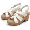 imageDREAM PAIRS Womens Wedge Sandals Comfortable Open Toe Platform Casual Dressy Cork Summer Dress ShoesWhite