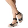 imageDREAM PAIRS Womens Wedge Sandals Open Toe Espadrilles Sandals Comfortable Dressy Ankle Strap Platform Sandals Suitable for Work Beach Summer ShoesBlack