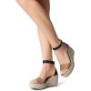 imageDREAM PAIRS Womens Wedge Sandals Open Toe Espadrilles Sandals Comfortable Dressy Ankle Strap Platform Sandals Suitable for Work Beach Summer ShoesBlackBrown