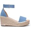 imageDREAM PAIRS Womens Wedge Sandals Open Toe Espadrilles Sandals Comfortable Dressy Ankle Strap Platform Sandals Suitable for Work Beach Summer ShoesDenim Blue