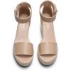 imageDREAM PAIRS Womens Wedge Sandals Open Toe Espadrilles Sandals Comfortable Dressy Ankle Strap Platform Sandals Suitable for Work Beach Summer ShoesNude