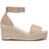 imageDREAM PAIRS Womens Wedge Sandals Open Toe Espadrilles Sandals Comfortable Dressy Ankle Strap Platform Sandals Suitable for Work Beach Summer ShoesNude