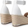 imageDREAM PAIRS Womens Wedge Sandals Open Toe Espadrilles Sandals Comfortable Dressy Ankle Strap Platform Sandals Suitable for Work Beach Summer ShoesWhite
