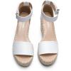 imageDREAM PAIRS Womens Wedge Sandals Open Toe Espadrilles Sandals Comfortable Dressy Ankle Strap Platform Sandals Suitable for Work Beach Summer ShoesWhite