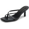 imageDREAM PAIRS Heels for Women Flip Flops Kitten Low Heels Open Square Toe Thong Heeled Sandals Sexy Fashion Comfort Shoes for Party Casual SlidesBlack