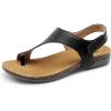 imageDREAM PAIRS Womens Comfortable Cork Footbed Arch Support Sandals Casual to Dressy Thong Walking Flat Sandals for SummerBlack