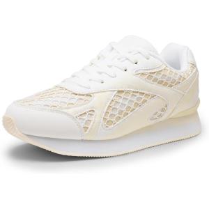 imageDREAM PAIRS Women Chunky Platform Retro Fashion Sneakers Comfortable Breathable Walking Shoes Casual Lace Up Tennis ShoesWhite