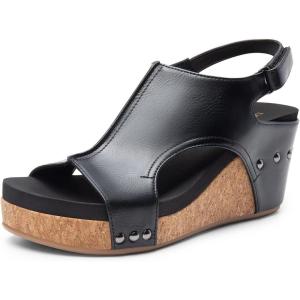 imageDREAM PAIRS Womens Platform Wedge Sandals Comfortable PeepToe Cork Casual ampamp Dressy Summer Lightweight Shoes for All Day WearBlack
