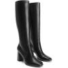 imageDREAM PAIRS Knee High Boots for Women Square Toe Gogo Chunky Heel with Side ZipBlack