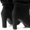imageDREAM PAIRS Slouch Boots for Women Mid Calf Womens Fashion Almond Toe High Heel Fall Winter Dressy BootsBlacksuede
