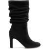 imageDREAM PAIRS Slouch Boots for Women Mid Calf Womens Fashion Almond Toe High Heel Fall Winter Dressy BootsBlacksuede