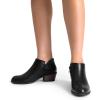 imageDREAM PAIRS Womens Ankle Boots Low Chunky Heel Comfortable Short Fall Booties ShoesBlackpu
