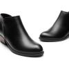 imageDREAM PAIRS Womens Ankle Boots Low Chunky Heel Comfortable Short Fall Booties ShoesBlackpu