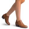 imageDREAM PAIRS Womens Ankle Boots Low Chunky Heel Comfortable Short Fall Booties ShoesBrownpu