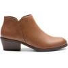 imageDREAM PAIRS Womens Ankle Boots Low Chunky Heel Comfortable Short Fall Booties ShoesBrownpu