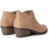 imageDREAM PAIRS Womens Ankle Boots Low Chunky Heel Comfortable Short Fall Booties ShoesNudesuede