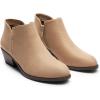 imageDREAM PAIRS Womens Ankle Boots Low Chunky Heel Comfortable Short Fall Booties ShoesNudesuede