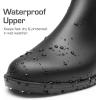 imageDREAM PAIRS Womens Ankle Rain Boots Chelsea Short Boots Waterproof Elastic Slip On Lightweight Comfortable Garden Outdoor ShoesBlack