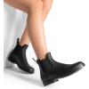 imageDREAM PAIRS Womens Ankle Rain Boots Chelsea Short Boots Waterproof Elastic Slip On Lightweight Comfortable Garden Outdoor ShoesBlack