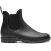 imageDREAM PAIRS Womens Ankle Rain Boots Chelsea Short Boots Waterproof Elastic Slip On Lightweight Comfortable Garden Outdoor ShoesBlackfurry