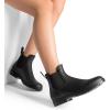 imageDREAM PAIRS Womens Ankle Rain Boots Chelsea Short Boots Waterproof Elastic Slip On Lightweight Comfortable Garden Outdoor ShoesBlackfurry