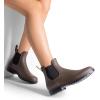 imageDREAM PAIRS Womens Ankle Rain Boots Chelsea Short Boots Waterproof Elastic Slip On Lightweight Comfortable Garden Outdoor ShoesDark Brown