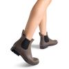 imageDREAM PAIRS Womens Ankle Rain Boots Chelsea Short Boots Waterproof Elastic Slip On Lightweight Comfortable Garden Outdoor ShoesDark Brown