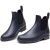 imageDREAM PAIRS Womens Ankle Rain Boots Chelsea Short Boots Waterproof Elastic Slip On Lightweight Comfortable Garden Outdoor ShoesNavy