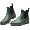 imageDREAM PAIRS Womens Ankle Rain Boots Chelsea Short Boots Waterproof Elastic Slip On Lightweight Comfortable Garden Outdoor ShoesOlive Green