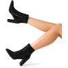 imageDREAM PAIRS Womens Chunky Heel Ankle Booties Pointed Toe Short BootsBlackrhinestone
