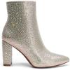imageDREAM PAIRS Womens Chunky Heel Ankle Booties Pointed Toe Short BootsGold