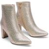 imageDREAM PAIRS Womens Chunky Heel Ankle Booties Pointed Toe Short BootsGold