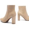 imageDREAM PAIRS Womens Chunky Heel Ankle Booties Pointed Toe Short BootsNude