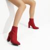 imageDREAM PAIRS Womens Chunky Heel Ankle Booties Pointed Toe Short BootsRedrhinestone