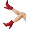 imageDREAM PAIRS Womens Chunky Heel Ankle Booties Pointed Toe Short BootsRedrhinestone
