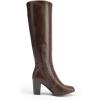 imageDREAM PAIRS Womens Chunky Heel Knee High BootsBrownpu