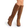 imageDREAM PAIRS Womens Chunky Heel Knee High BootsBrownsuede
