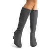 imageDREAM PAIRS Womens Chunky Heel Knee High BootsGrey