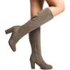 imageDREAM PAIRS Womens Chunky Heel Knee High BootsKhaki