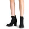 imageDREAM PAIRS Womens Chunky High Heel Ankle Boots Round Toe Fall Short Booties ShoesBlacksuede